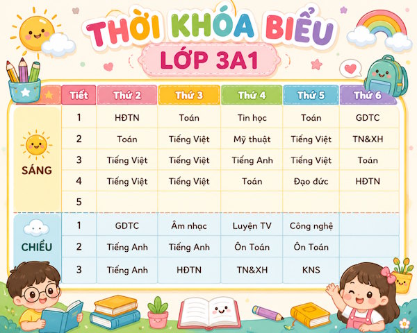 Ảnh thời khóa biểu