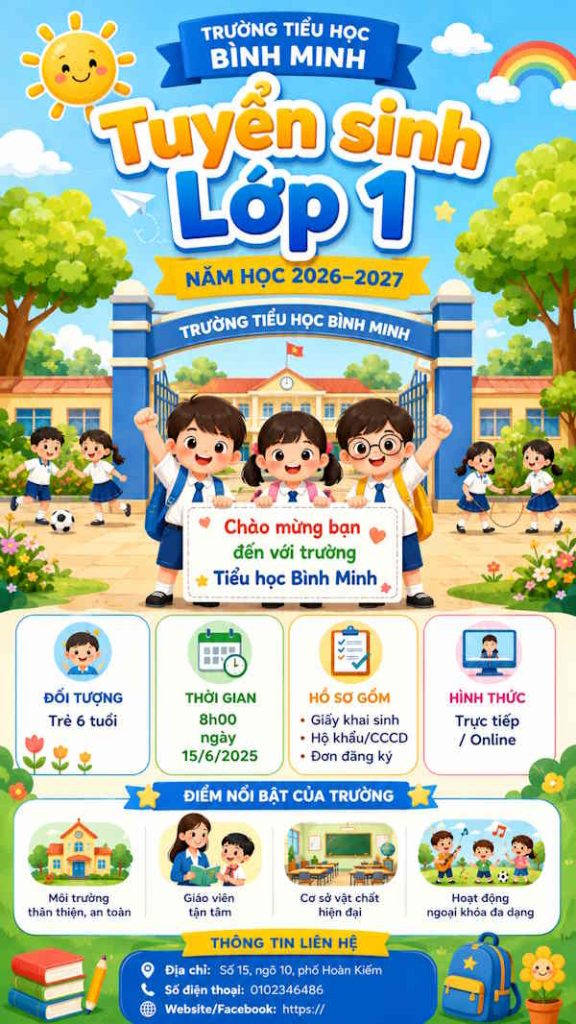 Ảnh tuyển sinh lớp 1