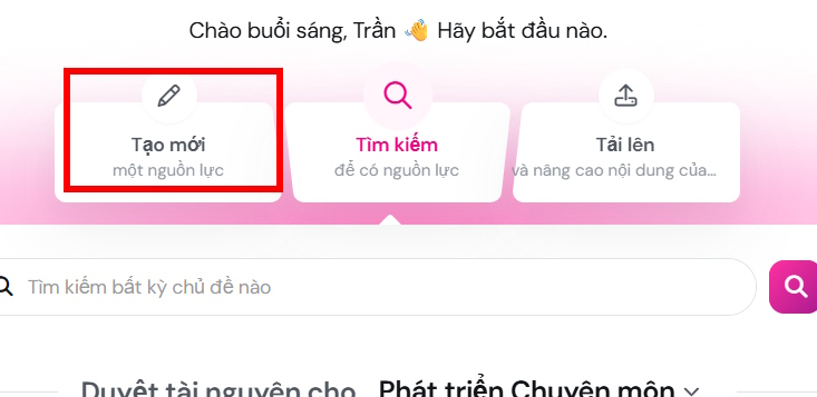 Tạo tài liệu mới trên Wayground