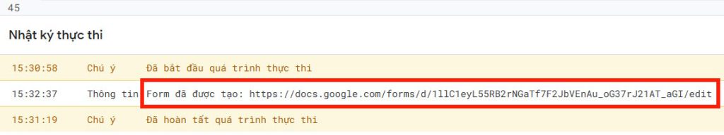 Link Google Form chấm điểm