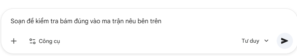 Tạo ma trận đề thi 