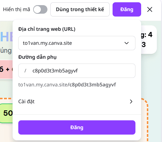 Tạo link game kéo thả trên Canva AI