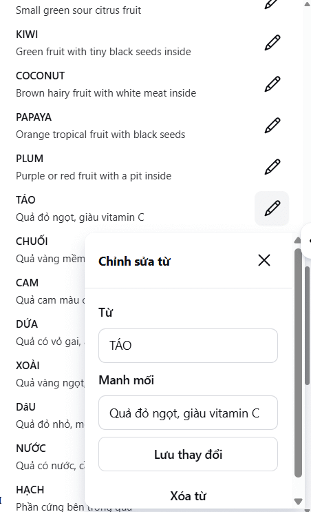 Chỉnh sửa từ cho Crossword AI trên Canva AI