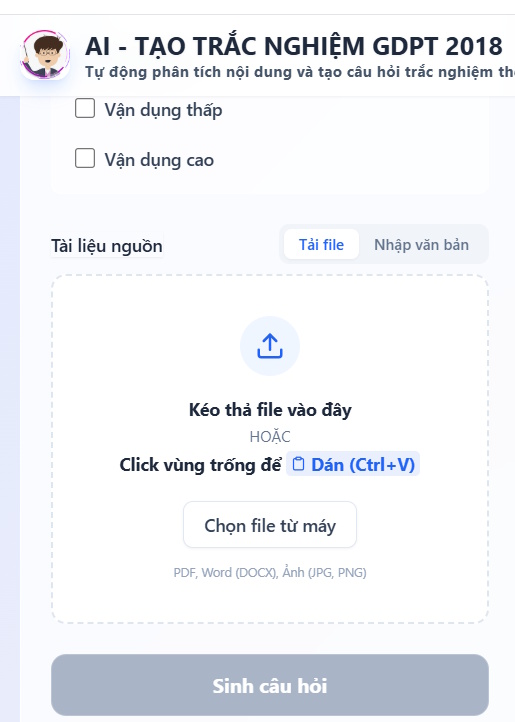 File nguồn tạo câu hỏi game dò mìn trên Giaoviendoimoi 