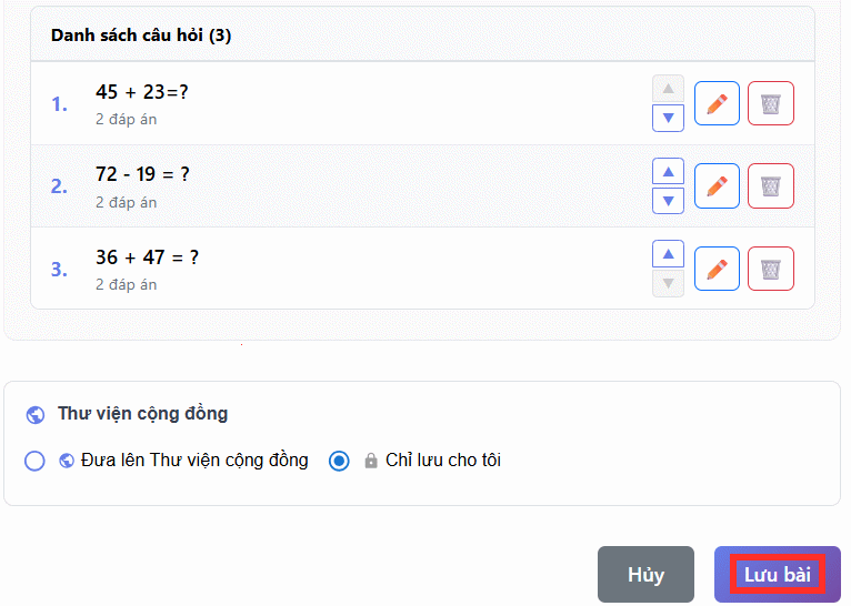 Lưu trò chơi thể dục ABC