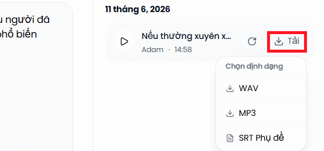 Tải giọng đọc Admam trên vclip