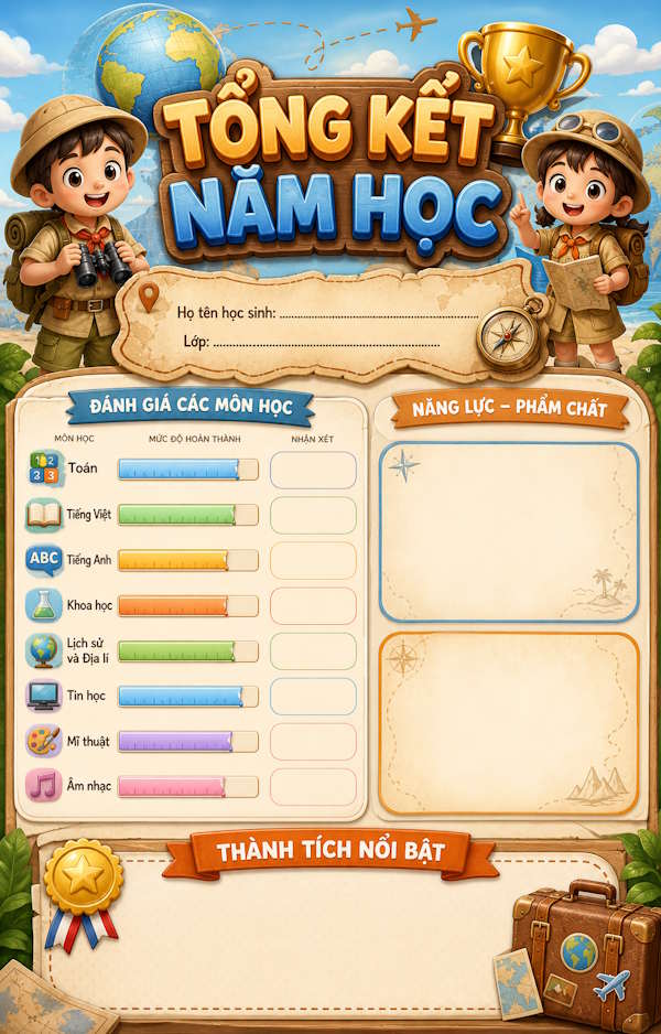 Tạo ảnh tổng kết năm học tạo trên ChatGPT