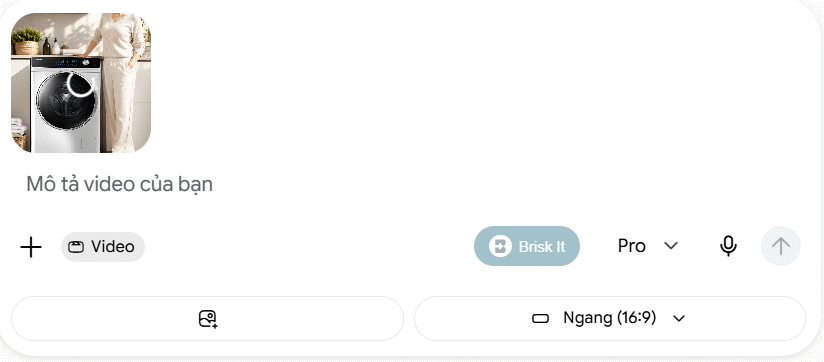 Chế độ tạo video trên Gemini