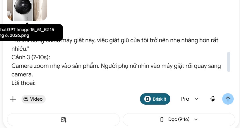 Kịch bản tạo video TVC