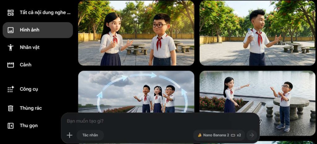 Tạo video từ storyboard trên Flow