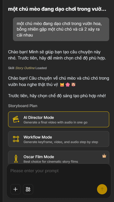 AI Director Mode trên Anijam
