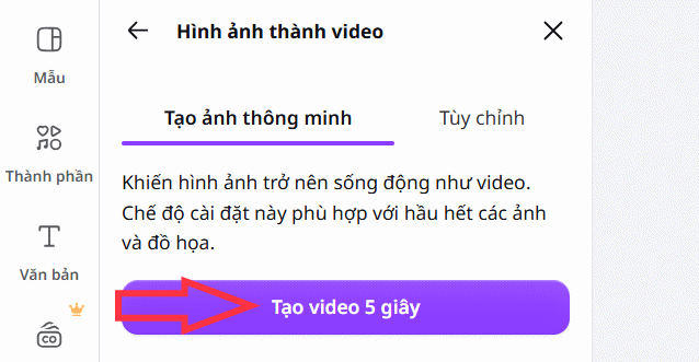 Tạo video trên Canva