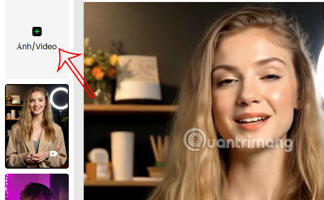 Tải ảnh lên trên DreamFace