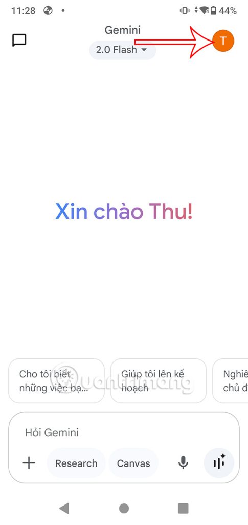 Giao diện Gemini