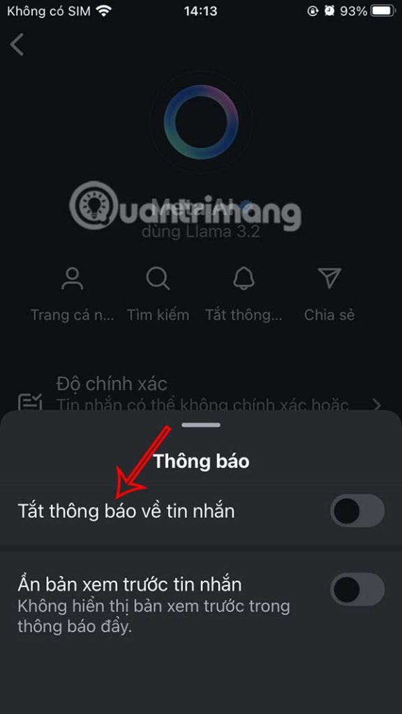 Tắt thông báo Meta AI Instagram