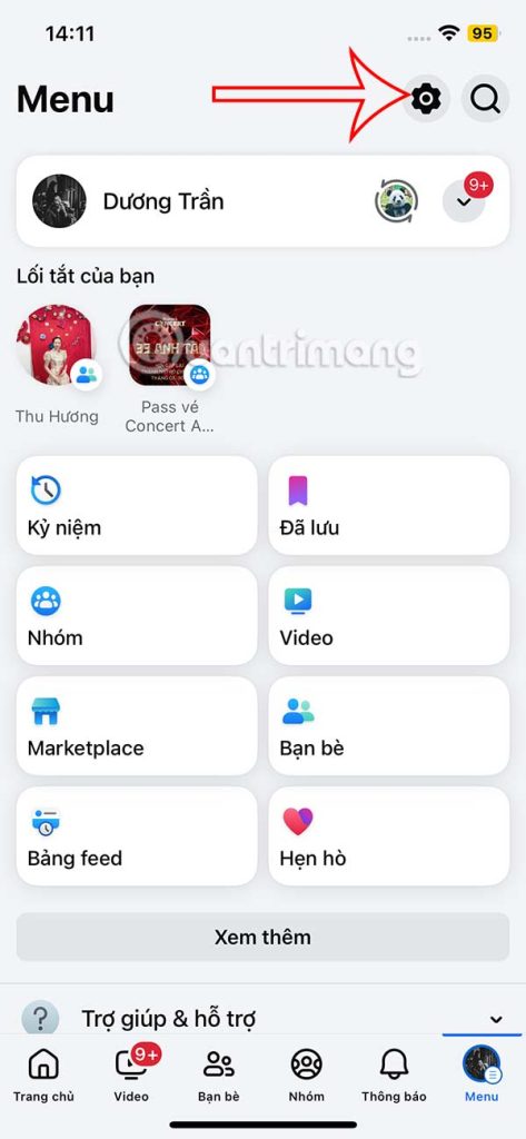 Cài đặt Facebook