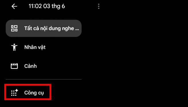 Công cụ trên Flow