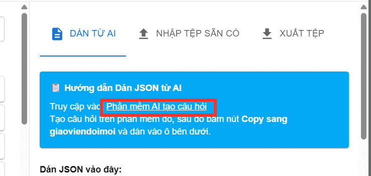 Phần mềm tạo câu hỏi AI game cuộc đua ngôi sao