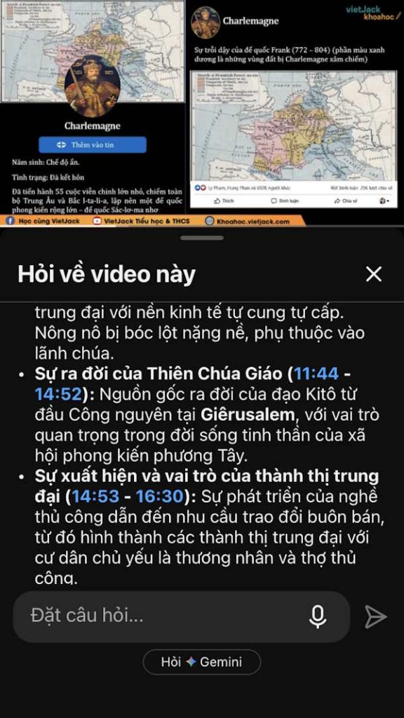 Nội dung tóm tăt video YouTube
