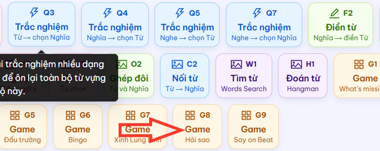 Trò chơi hái sao trên YourHomework