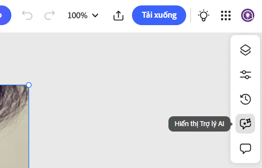 Trợ lý AI trên Photoshop Online