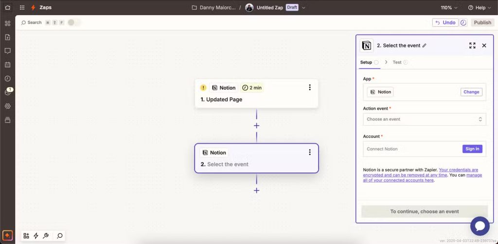 Sử dụng ứng dụng web Zapier để tạo tự động hóa