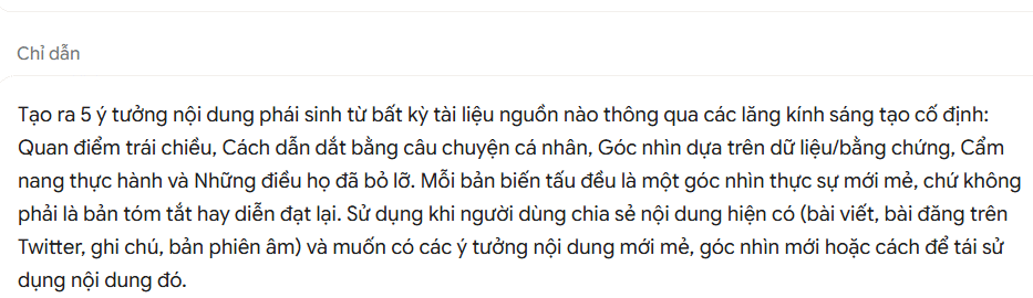 Nội dung chỉ dẫn của skill