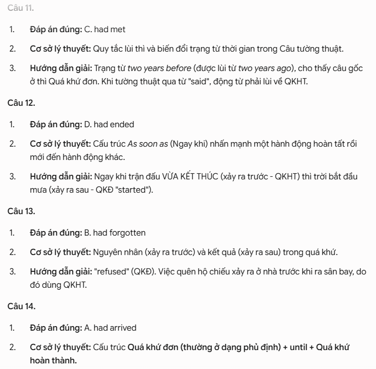 Chi tiết đáp án