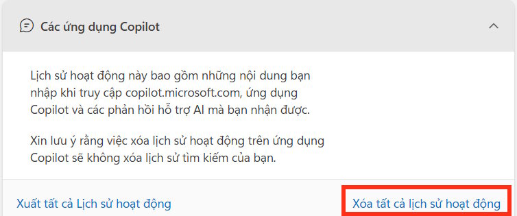 Các ứng dụng trên Copilot