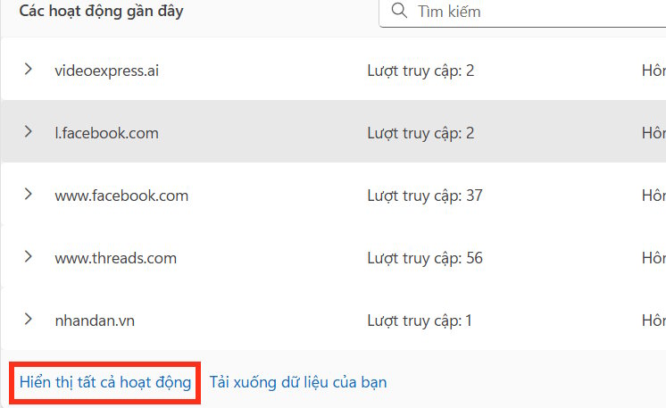 Xóa lịch sử duyệt web và tìm kiếm trên Copilot