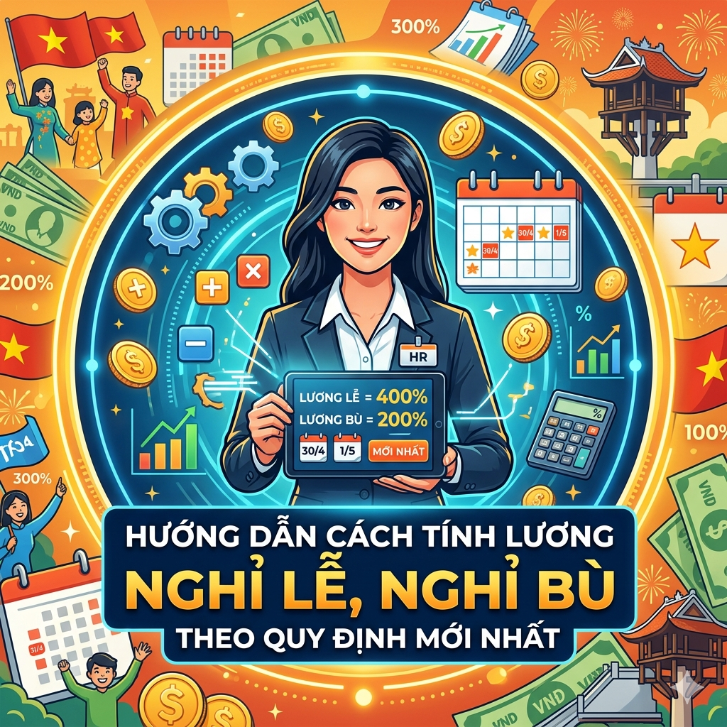 Hướng dẫn cách tính lương ngày nghỉ lễ, nghỉ bù theo quy định mới nhất
