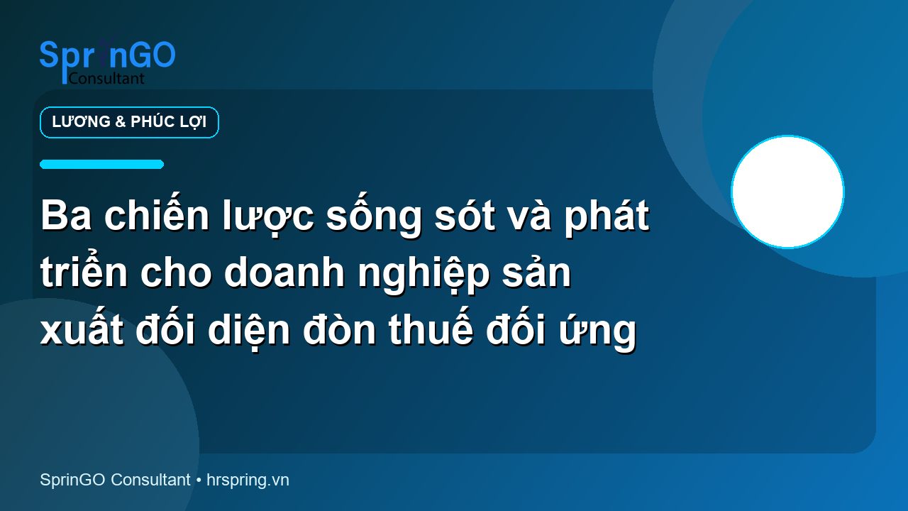 Ba chiến lược sống sót và phát triển cho doanh nghiệp sản xuất đối diện đòn thuế đối ứng