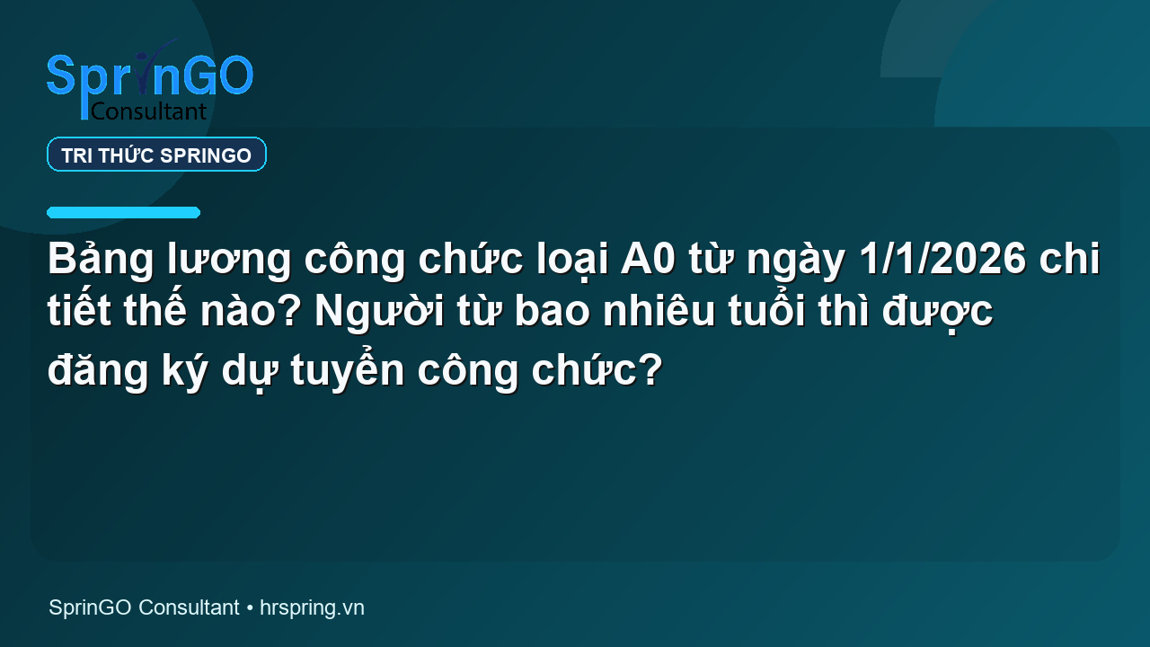 Bảng lương công chức loại A0 từ ngày 1/1/2026 chi tiết thế nào? Người từ bao nhiêu tuổi thì được đăng ký dự tuyển công chức?