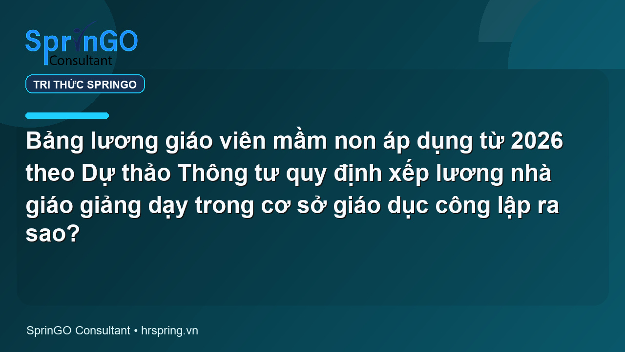 Bảng lương giáo viên mầm non áp dụng từ 2026 theo Dự thảo Thông tư quy định xếp lương nhà giáo giảng dạy trong cơ sở giáo dục công lập ra sao?