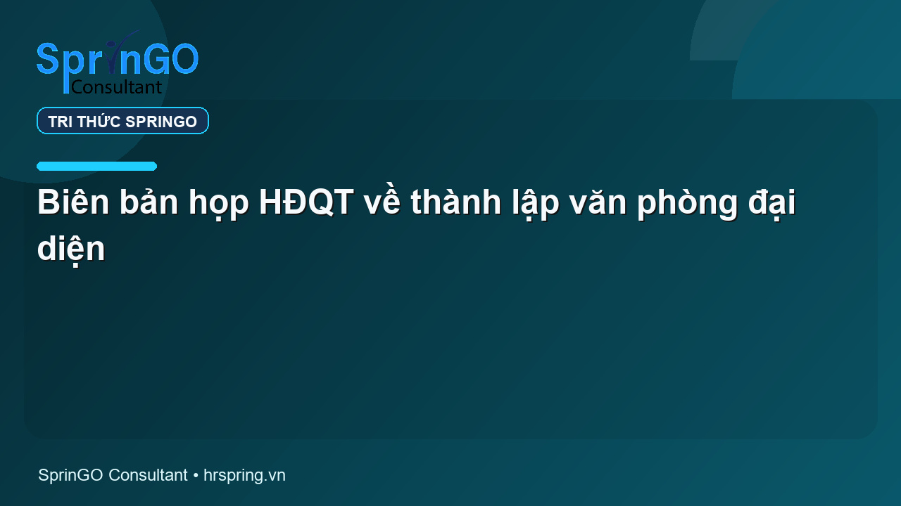 Biên bản họp HĐQT về thành lập văn phòng đại diện