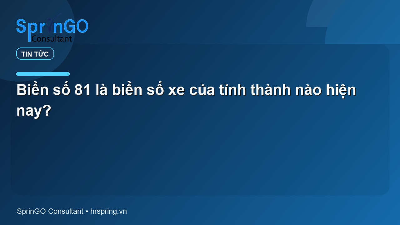 Biển số 81 là biển số xe của tỉnh thành nào hiện nay?