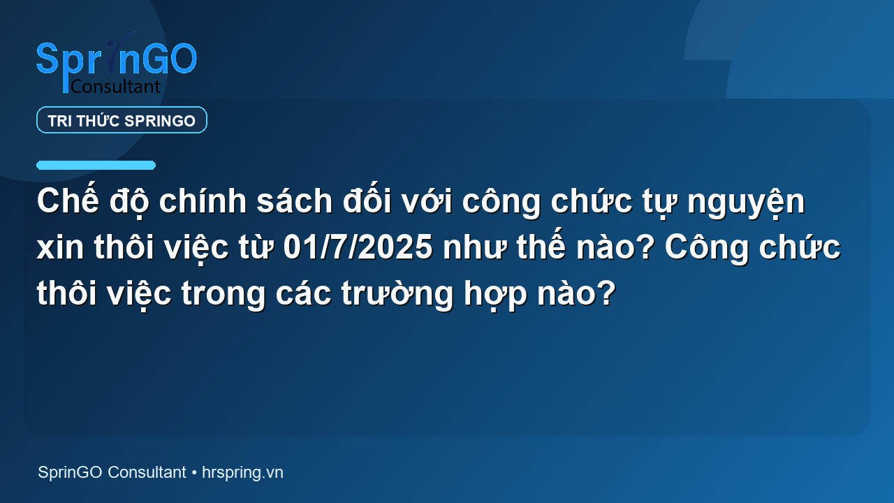 Chế độ chính sách đối với công chức tự nguyện xin thôi việc từ 01/7/2025 như thế nào? Công chức thôi việc trong các trường hợp nào?