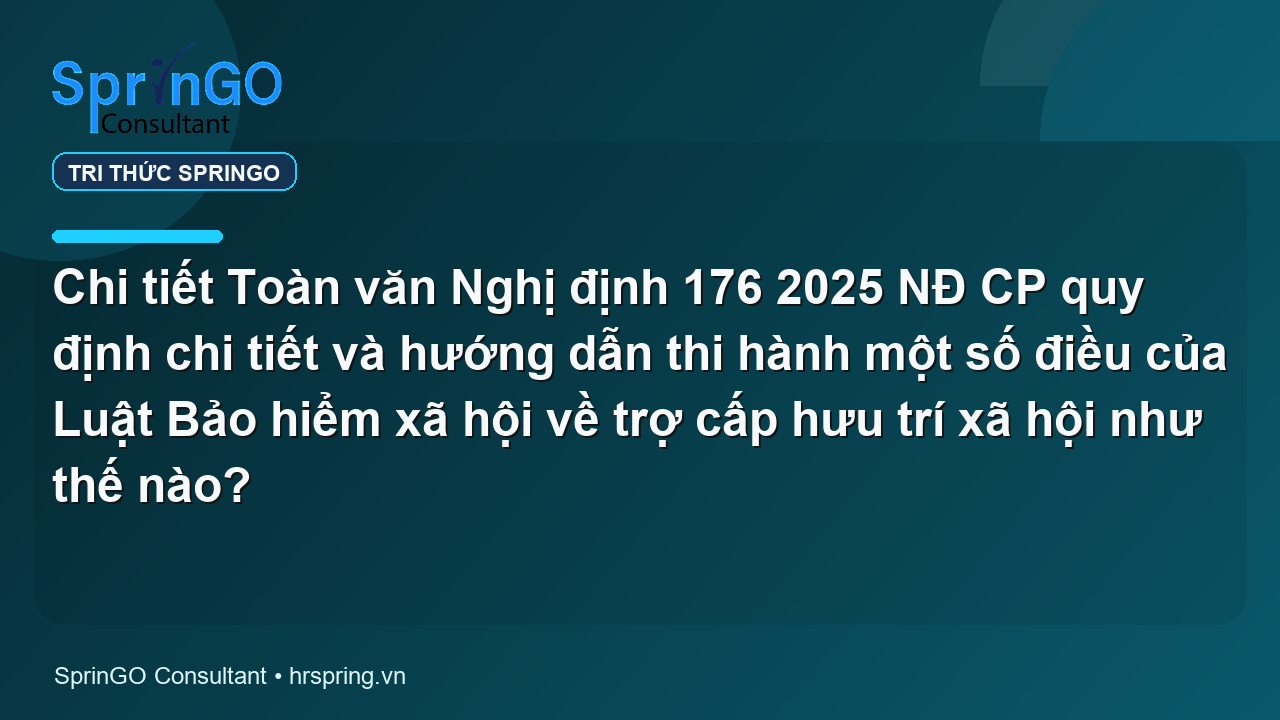 Chi tiết Toàn văn Nghị định 176 2025 NĐ CP quy định chi tiết và hướng dẫn thi hành một số điều của Luật Bảo hiểm xã hội về trợ cấp hưu trí xã hội như thế nào?