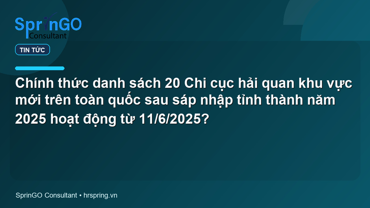Chính thức danh sách 20 Chi cục hải quan khu vực mới trên toàn quốc sau sáp nhập tỉnh thành năm 2025 hoạt động từ 11/6/2025?
