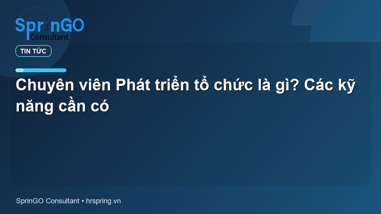 Chuyên viên Phát triển tổ chức là gì? Các kỹ năng cần có - tin tức | SprinGO Chuyên viên Phát triển tổ chức là gì? Các kỹ năng cần có - tin tức | SprinGO