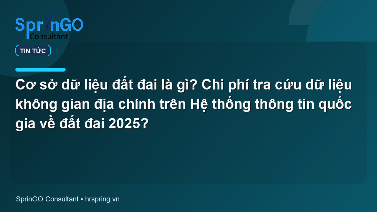 Cơ sở dữ liệu đất đai là gì? Chi phí tra cứu dữ liệu không gian địa chính trên Hệ thống thông tin quốc gia về đất đai 2025?