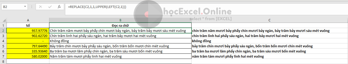 Công thức đọc số thành chữ có phần thập phân