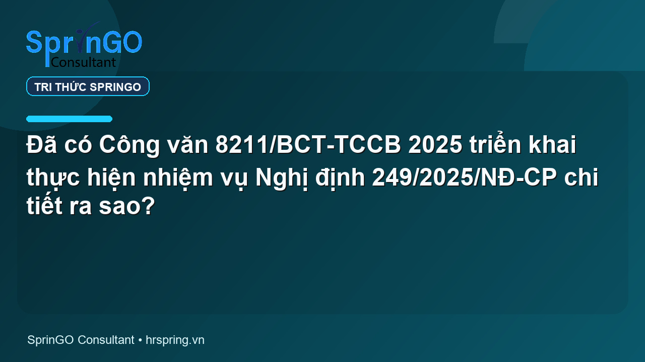 Đã có Công văn 8211/BCT-TCCB 2025 triển khai thực hiện nhiệm vụ Nghị định 249/2025/NĐ-CP chi tiết ra sao?
