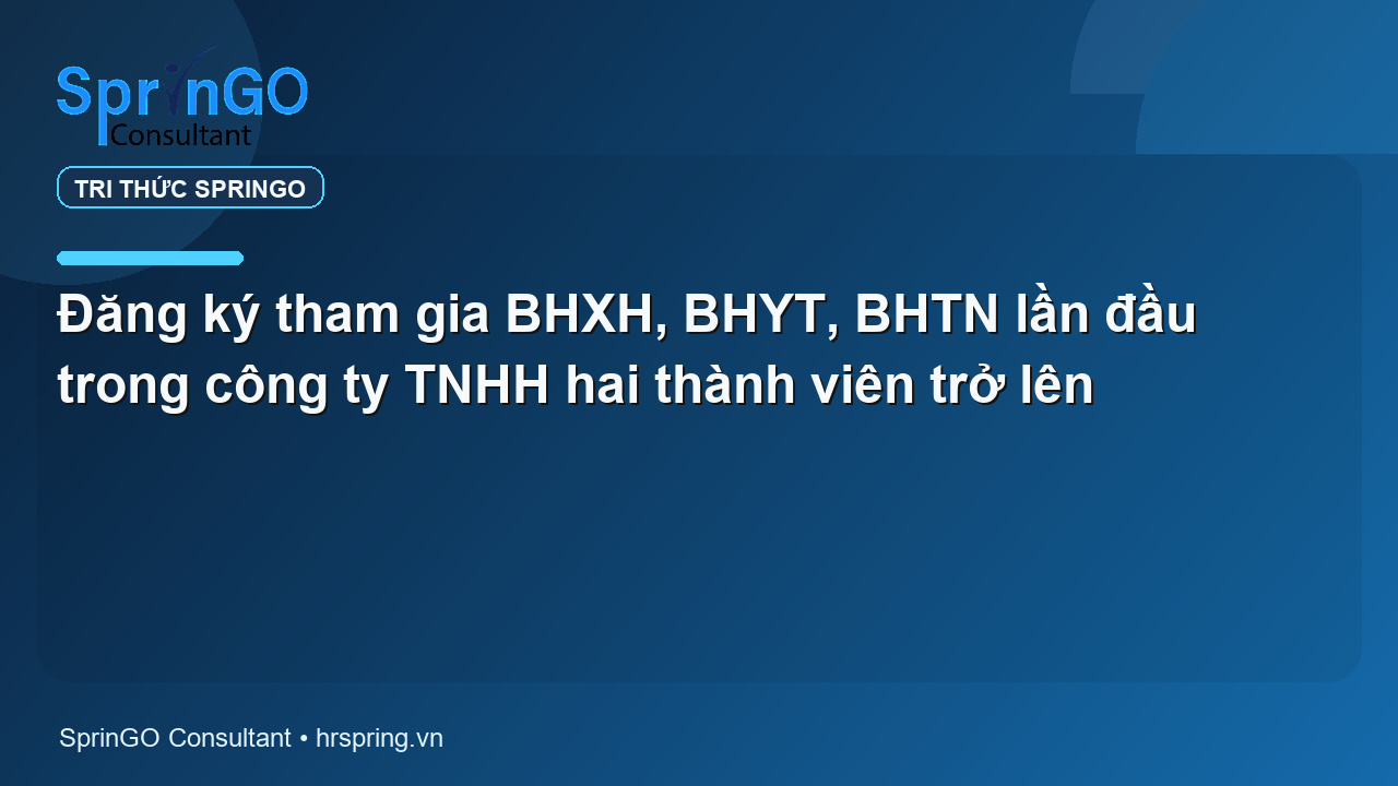 Đăng ký tham gia BHXH, BHYT, BHTN lần đầu trong công ty TNHH hai thành viên trở lên