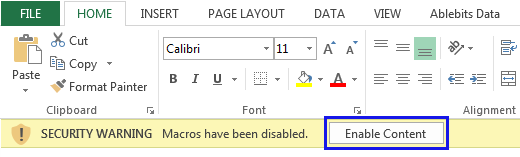 Cách bật macro trong Excel 2010, 2013, 2016