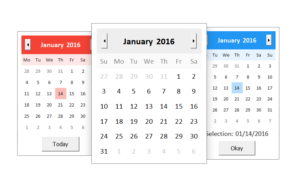 Ứng dụng Chọn ngày dùng trong Excel và VBA (Calendar Form)