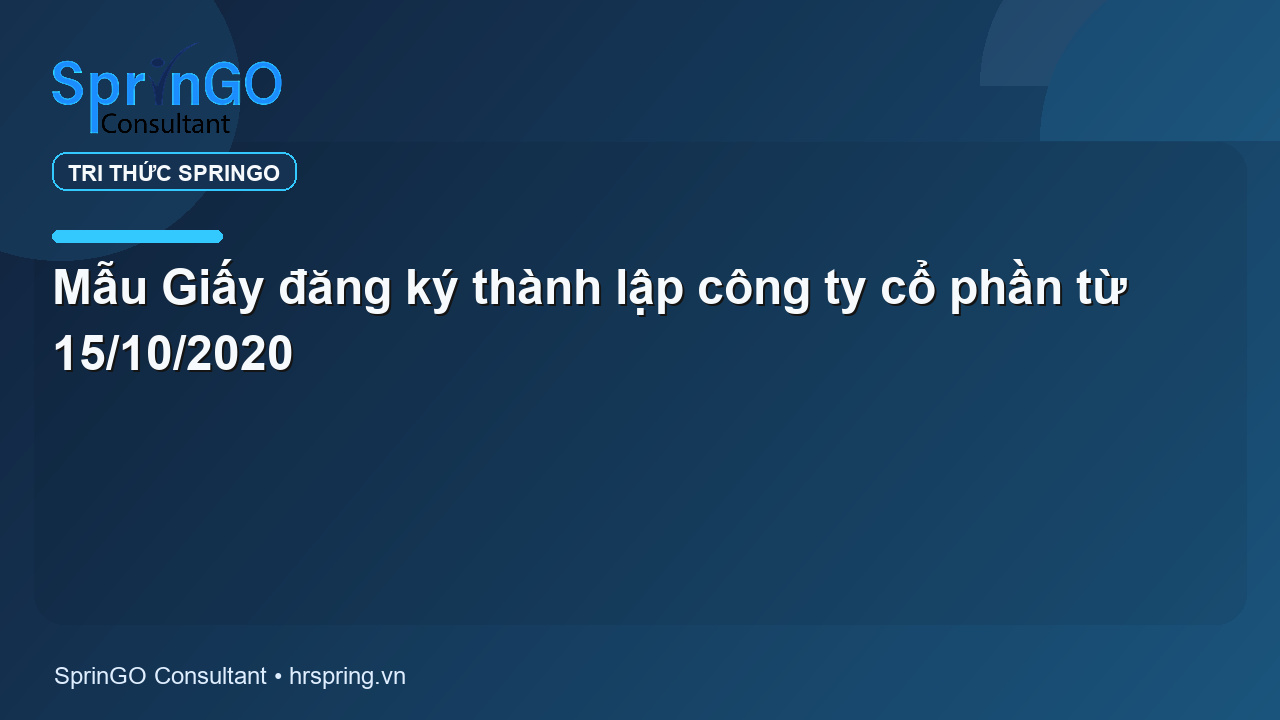Mẫu Giấy đăng ký thành lập công ty cổ phần từ 15/10/2020