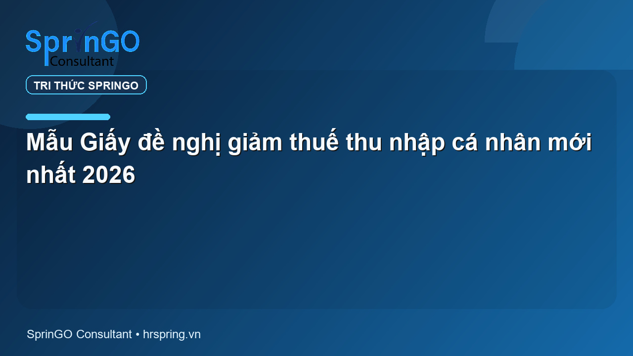 Mẫu Giấy đề nghị giảm thuế thu nhập cá nhân mới nhất 2026