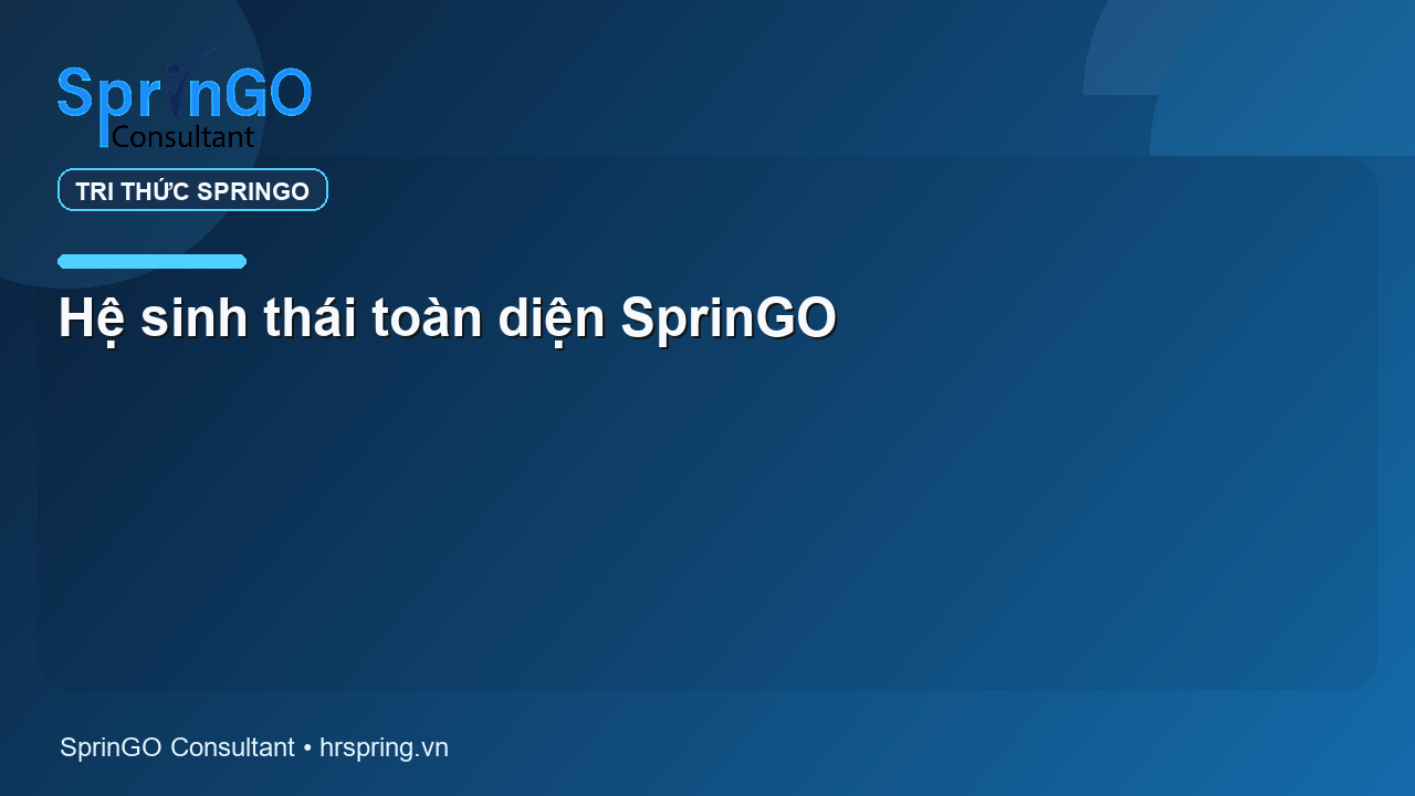Hệ sinh thái toàn diện SprinGO