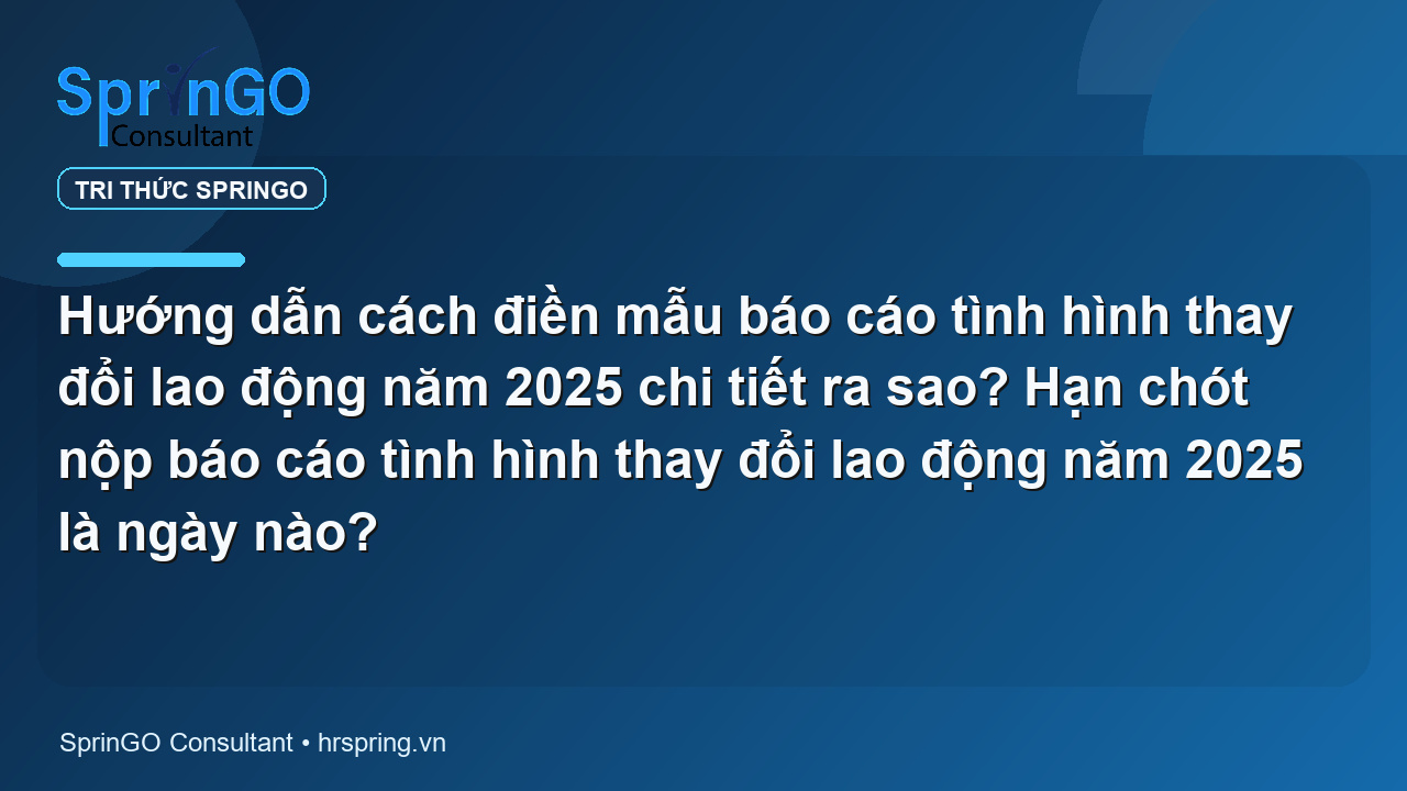 Hướng dẫn cách điền mẫu báo cáo tình hình thay đổi lao động năm 2025 chi tiết ra sao? Hạn chót nộp báo cáo tình hình thay đổi lao động năm 2025 là ngày nào?